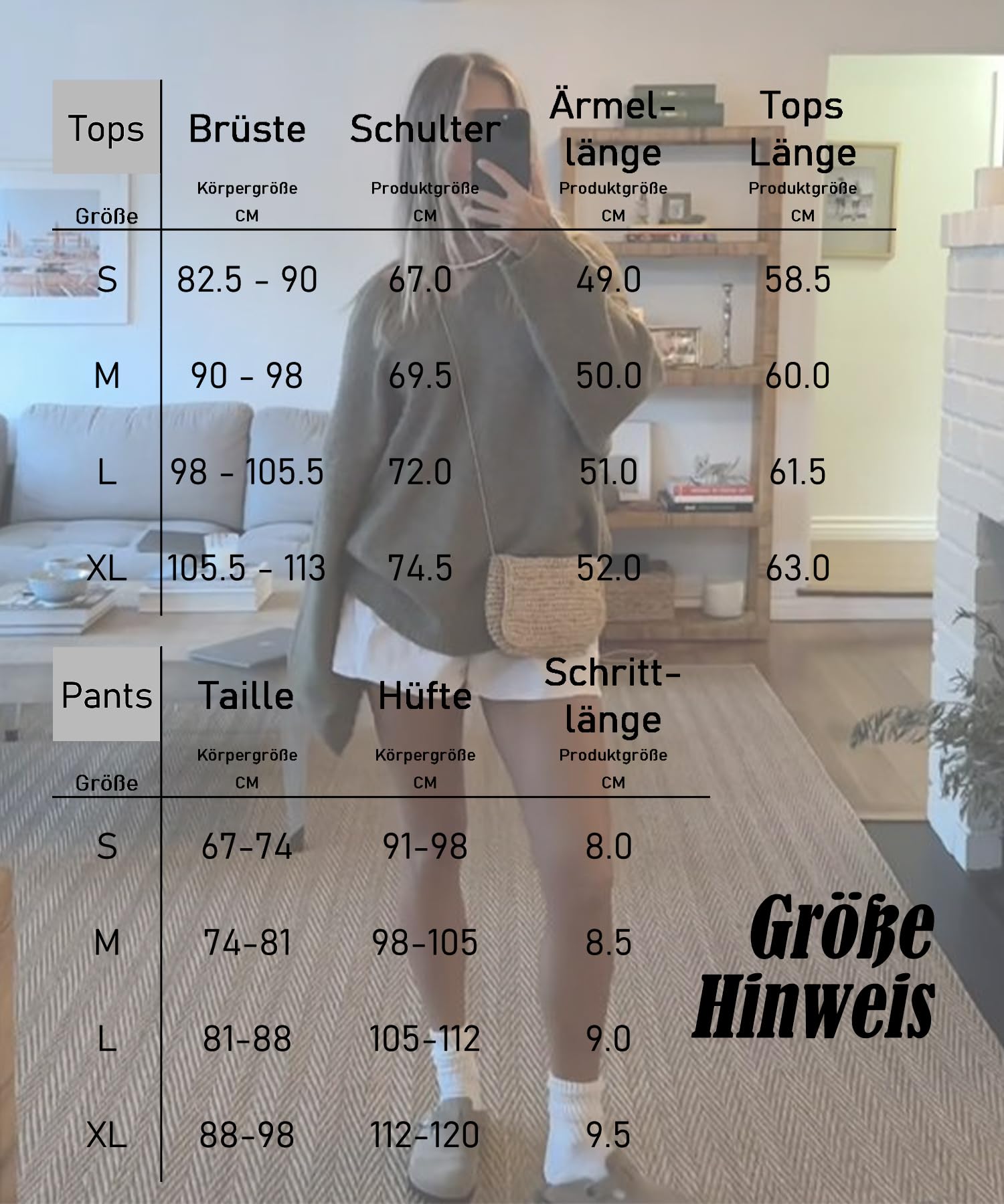 Navneet Dwuczęściowy damski sweter z odkrytymi ramionami, oversize, zestaw wypoczynkowy, spodnie do biegania