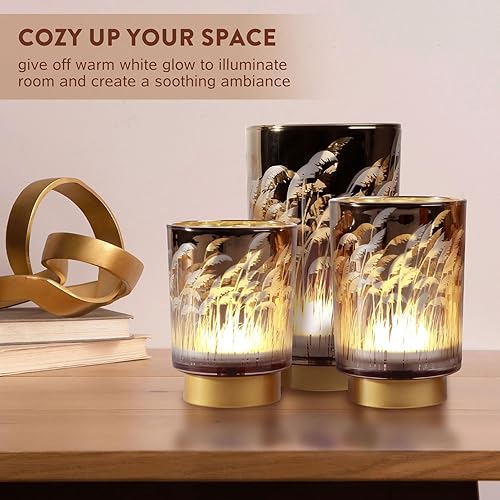 Miniatura 15 de Eywamage Pequeña lámpara de mesa con pilas con control remoto, lámpara de cristal inalámbrica de ciervo del bosque para dormitorio, sala de estar,