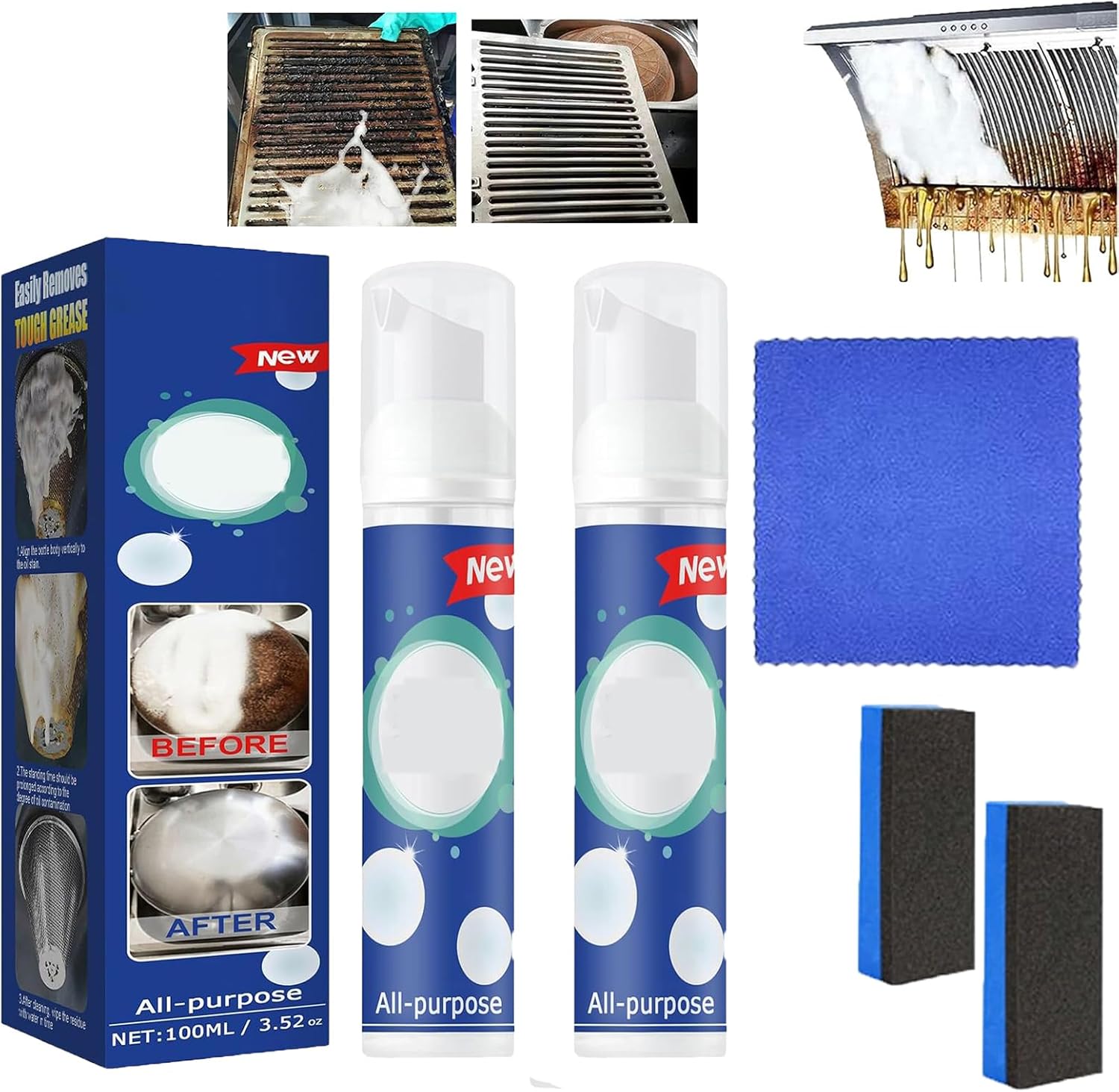 AllPurpose RinseFree Cleaning Spray, Multi Purpose Foam Cleaner