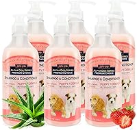 Vista 24 de Alpha Dog Series All Stages - Champú y acondicionador natural para perros con aloe vera, champú con pH equilibrado para perros, sin desgarros