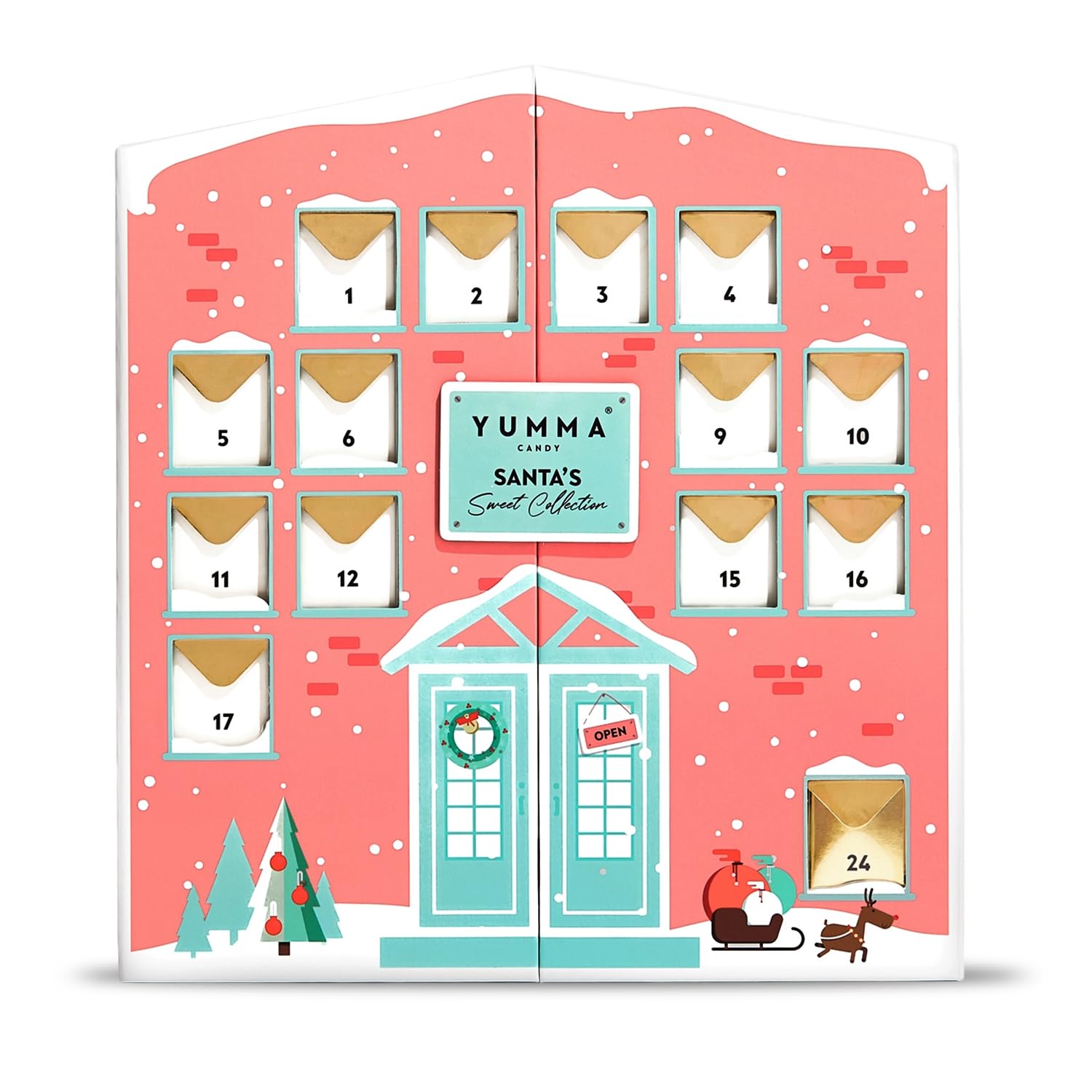Yumma Candy Adventskalender | Luxuriöser Genusskalender mit 24 süßen Fruchtgummi-Überraschungen