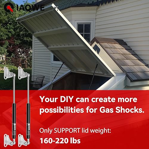 Miniatura 3 de Amortiguadores de gas de 28 pulgadas, 200 libras890N, soporte de elevación para cubierta de lancha, caja de herramientas resistente, tapa, cubo de