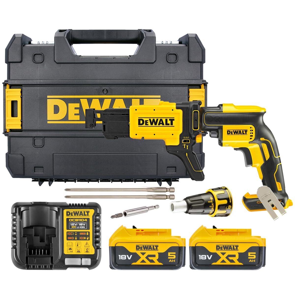 DCF620P2K Brushless Collated Drywall Screwdriver 18V 2 x 5.0Ah Li-ion