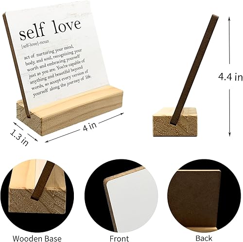 Miniatura 10 de Decoración inspiradora de escritorio, divertida decoración de cocina, pan, sal y vino, letrero de madera para casa de campo, decoración de mesa de