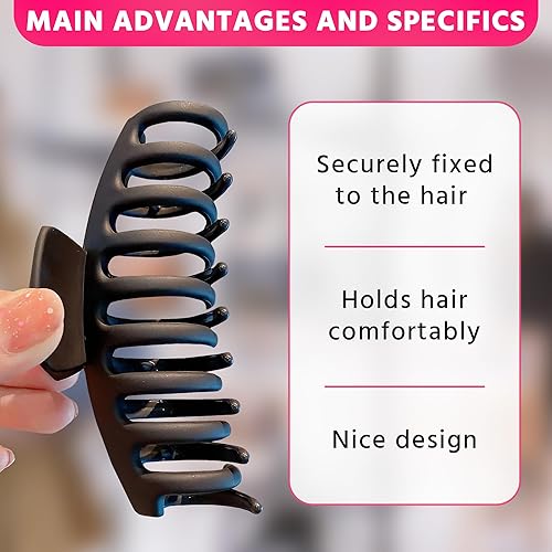 Miniatura 4 de 3 pinzas de garra para cabello grueso, 3 pinzas de San Valentín para cabello fino, accesorios para mujeres, pinzas de garra para niñas, herramientas