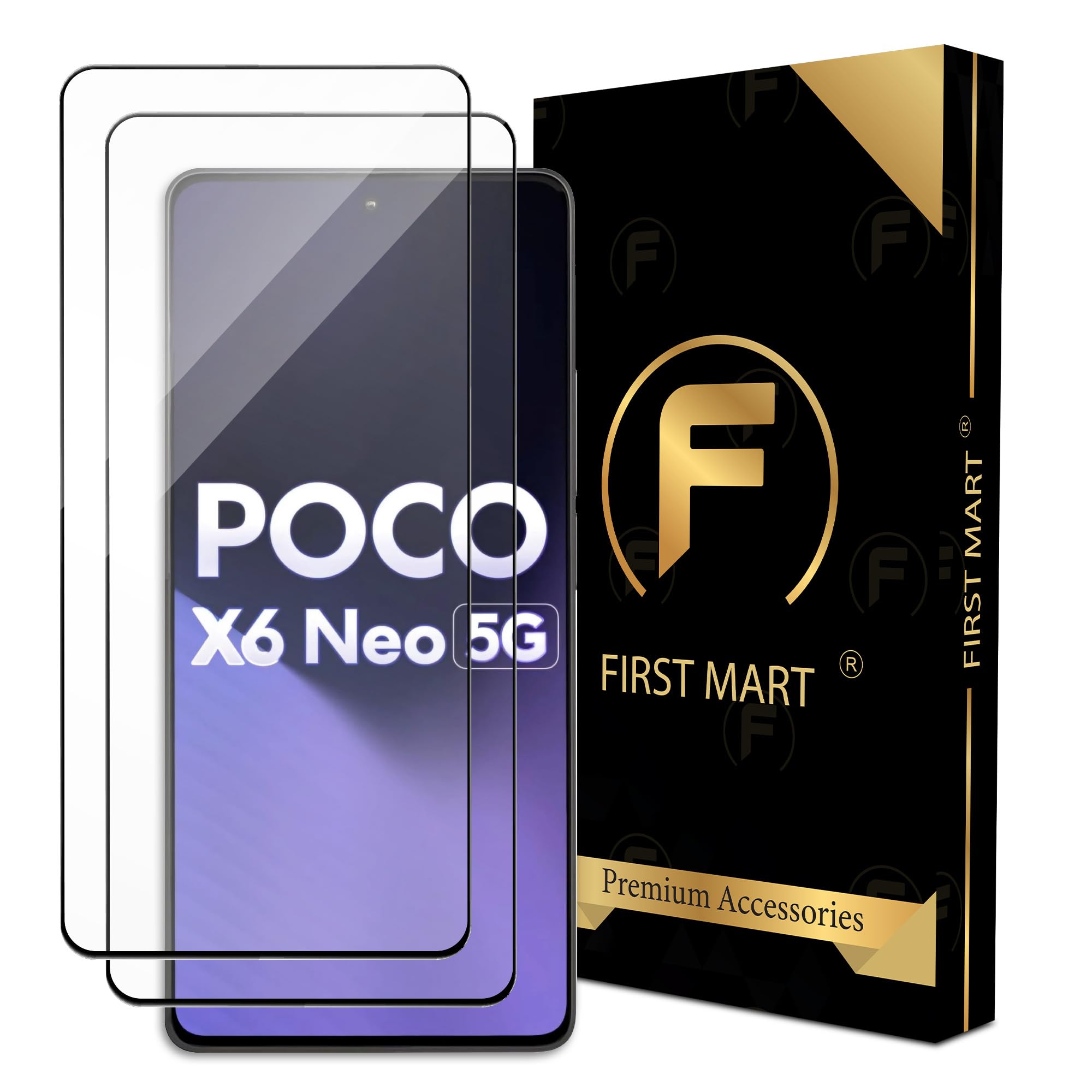 FIRST MART Premium Tempered Glass for Poco X6 Neo X6 Neo 5G / Poco X6 Pro/Poco X6 with Edge to Edge Coverage and Easy Installation Kit, Pack of 2 (B0D7TC9CM4) Amazon Price History, Amazon Price Tracker