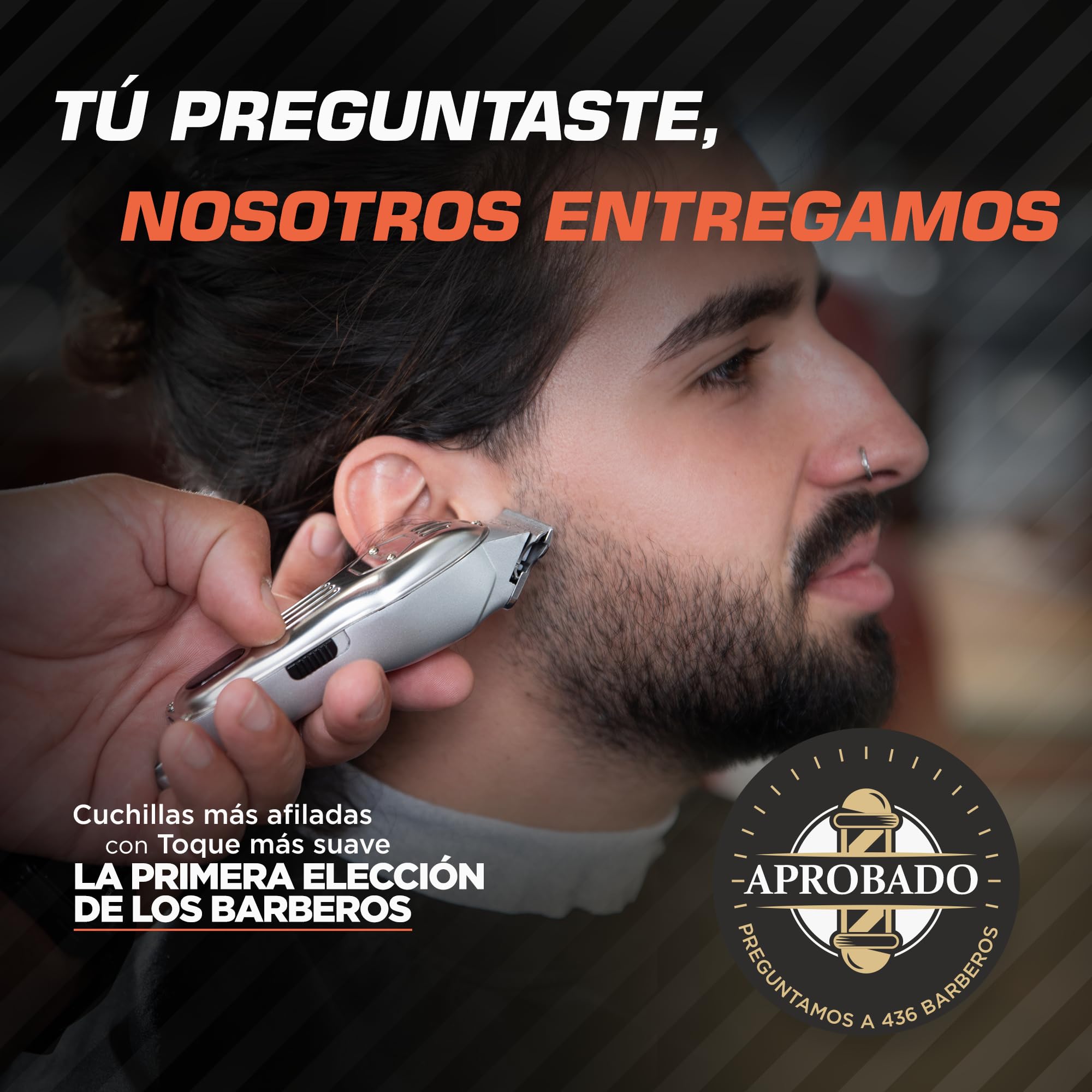 Fagaci Recortadora de Barba Hombre Profesional, Cuchilla en T Detallada | Recortadora de cuchilla en T con cuchillas afiladas, Detallado fino y líneas precisas, Incluye cable de carga y guías
