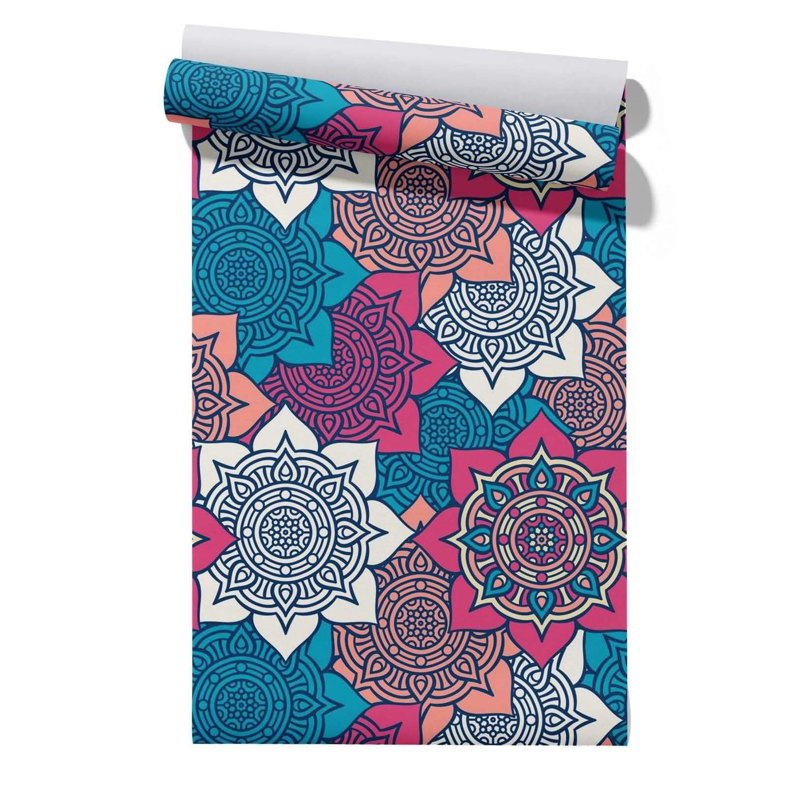 CEVAN Wallpaper 3D Effect Bedroom Modern Exterior Covering Mandala Retro 45x300cm