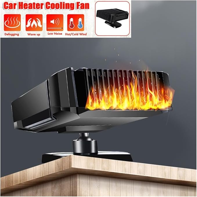 Calefactor Eléctrico Portátil 12V 300W con Ventilador y Protección miniatura 2