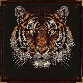 Tiger Face DIY 5D Diamond Paint Kits for Adults Round Full Drill Diamond Art Painting Easy for Beginner Gems Cross Stitch Mosaic Craft for Home Decor 16x16inch(4)