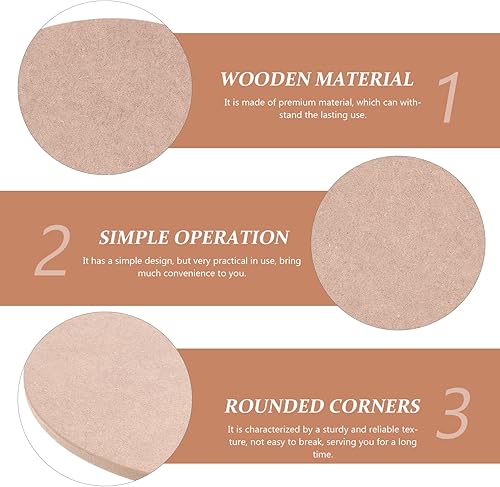 Miniatura 6 de Rueda de cerámica redonda de tablero de fibra de madera, murciélagos, tabla de cuña de arcilla de 9.8 in, tabla de secado de arte de cerámica,