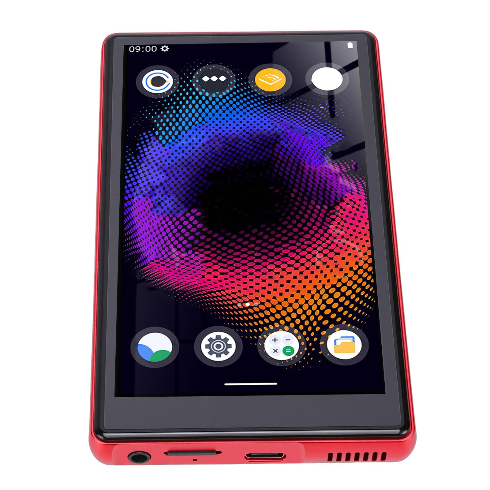 Generic Lettore MP4 MP3 da 128 GB con Audio HiFi Touch Screen da 5 Pollici Bluetooth WiFi per Appassionati di Musica (rosso)