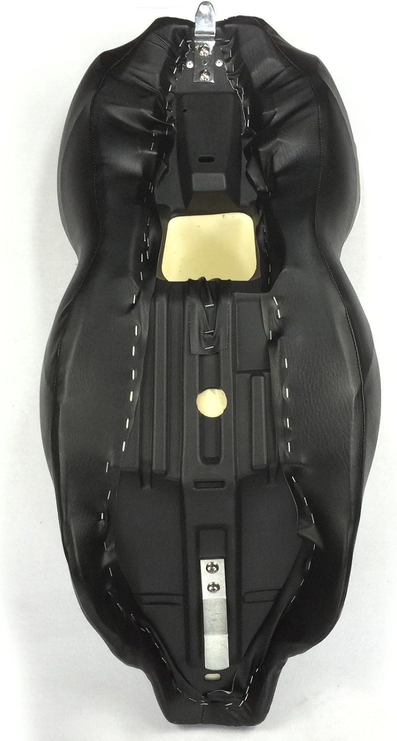 HONGK- Black Custom Driver Passenger 2-up Diamond Stitch Style Leather Seat Compatible with 1997 1998 1999 2000 2001 2002 2003 2004 2005 2006 H-D FLHT- Electra Glide Standard [B01BI8272Q]