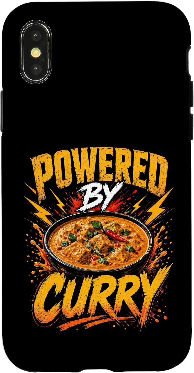 Powered By Curry Funny Curry Saying Humor Joke Gag Case for iPhone X/XS