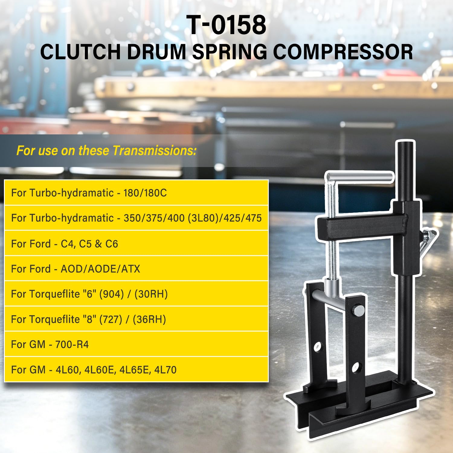 Bonbo T-0158 Outil de Transmission Universel pour compresseur de Ressort de Tambour d'embrayage en Acier Robuste