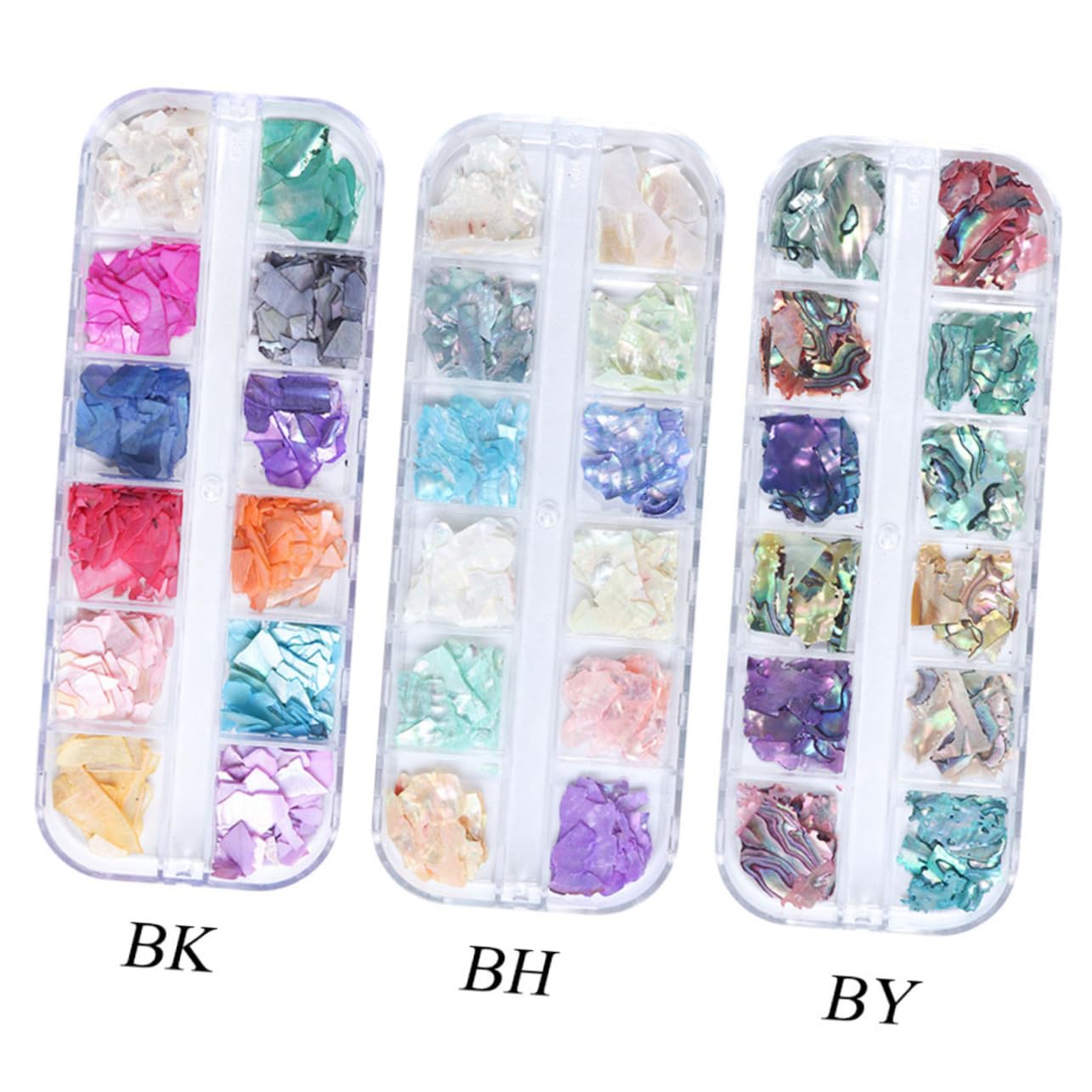 FRCOLOR 2 Set Adesivi Per Unghie Manicure Fascino Unghie Glitter Patch Conchiglie Fiocchi Decorazione Per Donne Ragazze Casa Salone * 2