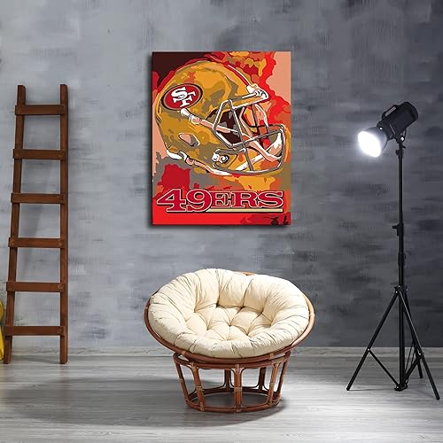 Miniatura 4 de San Francisco City 49ers - Póster de fútbol americano, diseño deportivo, arte de pared, diseño impreso, obra de arte para decoración del hogar (sin