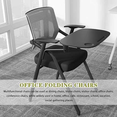 Miniatura 3 de Silla plegable Silla plegable para oficina a granel, silla plegable de institución de entrenamiento, silla comercial ergonómica, con tablero de