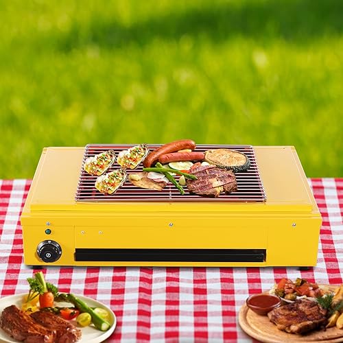 Miniatura 6 de Parrilla de barbacoa portátil de 1500 W, parrilla eléctrica para barbacoa, horno de barbacoa sin humo, parrilla de barbacoa de una sola cabeza con
