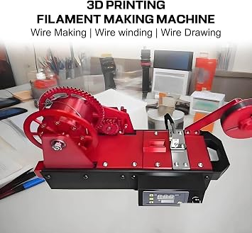 3D Printer Filament Maker, Recycled PET Extruder with Digital Temperature Control, Desktop Filament Production Machine