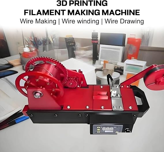 3D Printer Filament Maker, Recycled PET Extruder with Digital Temperature Control, Desktop Filament Production Machine