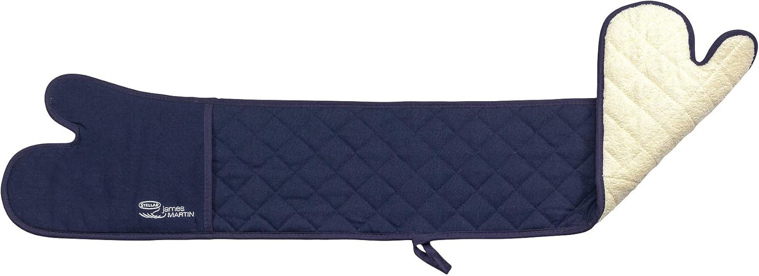 Stellar Double Oven Glove, Blue, 93cm