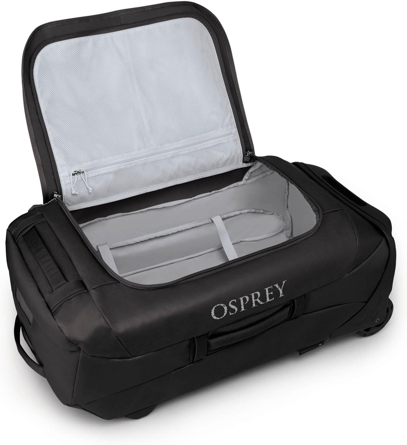 Osprey Rolling Transporter 90, main compartment open