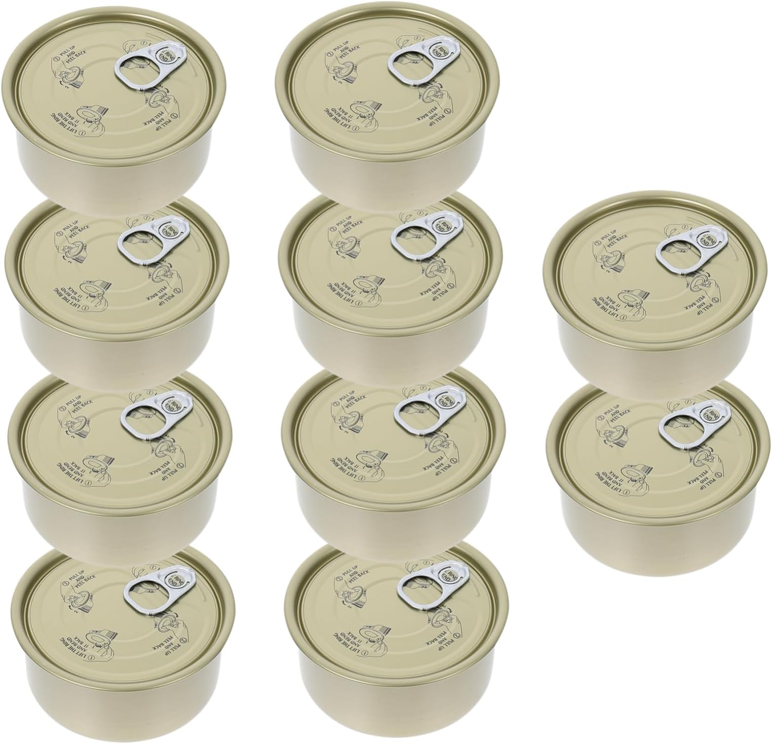KICHOUSE Self-seal Can Pcs Tin Canister Lid Tea Storage Cake Tin Dried Fruit Can Pet Food Container
