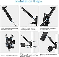 Vista 5 de Soporte de montaje de poste 2 en 1 para panel solar Arlo/Arlo Pro 3/Arlo Ultra1&2/Arlo Essential/Arlo Pro 4/eufyCam Accesorios de montaje al aire