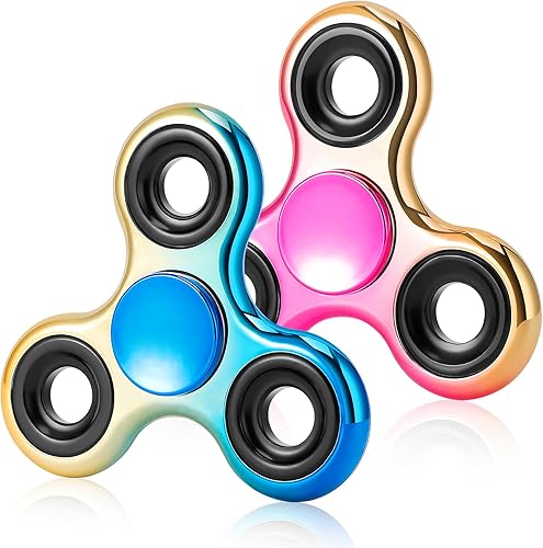 Vista 10 de Fidget Spinner 2 unidades, juguetes de metal Fidget Spinners para adultos y niños, recuerdos de fiesta de Halloween, reducción del estrés y alivio