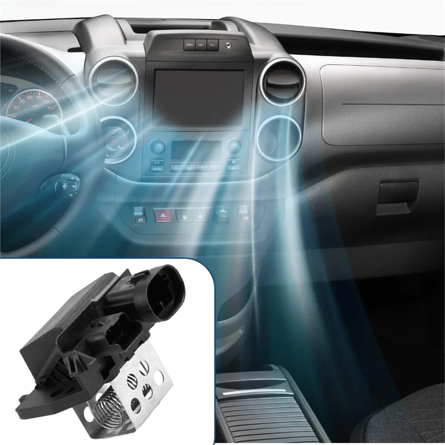 Radiator Fan Controller Relay Resistor Suitable for Peugeot 301 3008 307 308 408 5008 & Suitable for Citroen C4 DS5 DS4-4+2 Pins Replacement Part