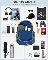 Vista 5 de Gonex Mochila Ultraligera Plegable de 20L, Práctica, Plegable para Camping, Viajes al Aire Libre, Ciclismo, Mochila Escolar