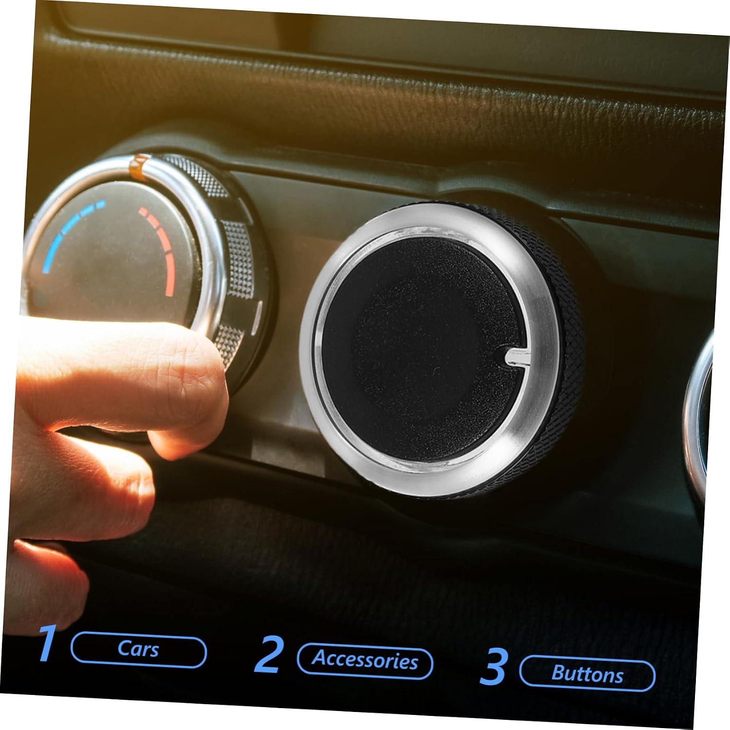 1set Car Modification Knob Manual Air Conditioner Knobs for Easy Installation Upgrade for Auto Interior Enhanced User