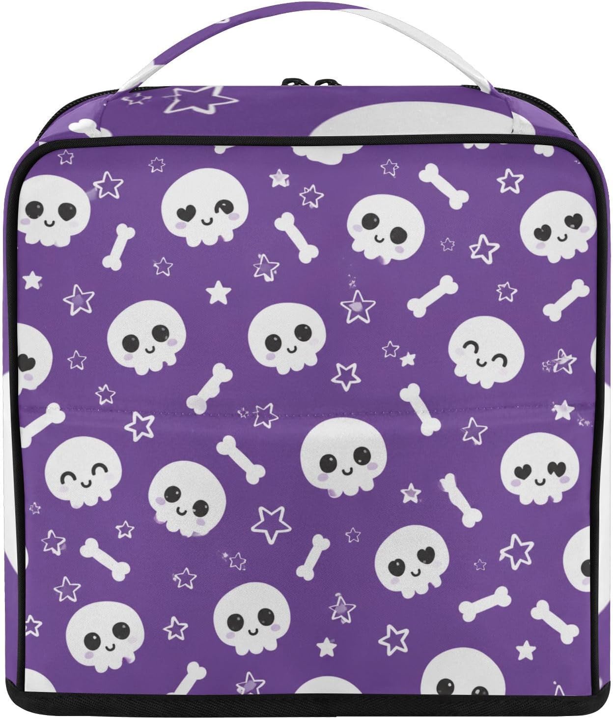Standing Makeup Bag Organizer Big-eyed skeleton Travel Toiletry Bag