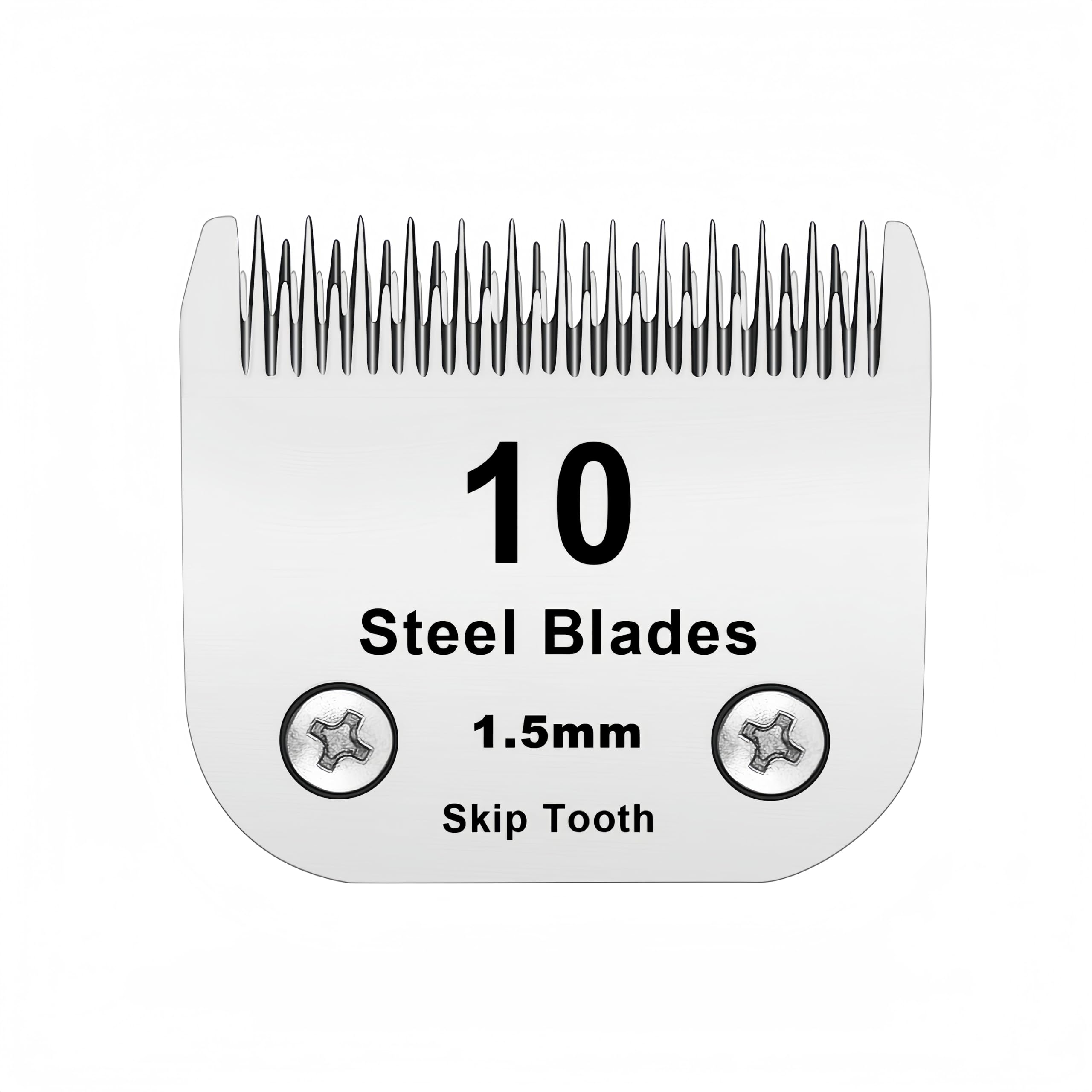 Filymosie 10 Skip Tooth Blades,Detachable Pet Dog Grooming Steel Blade，Compatible with andis/Oster A5/Wahl KM10 Series Clippers,Cut Length 1/8-Inch (