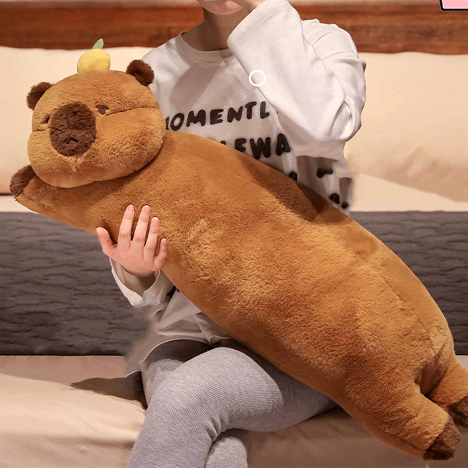 shownicer Knuffeldier, capibara, knuffeldier met brood, Kawaii