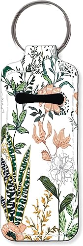 Chapstick Holder Llavero Moda Lápiz Labial Manga Bálsamo Labial Portátil Bolsillo Brillo Labial Soporte de Tubo