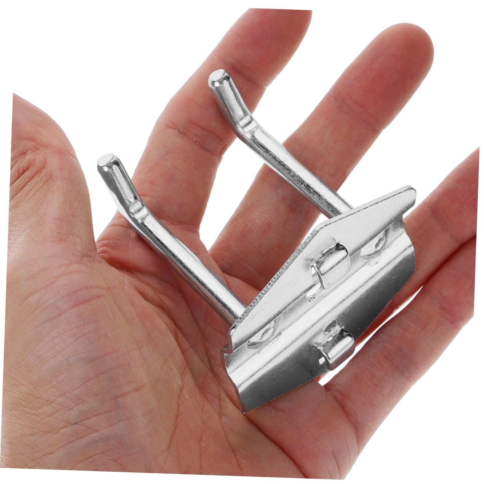 Ganci Doppi per Pannello Forato 6 Pezzi in Ferro per Garage | Argento, Portata 30kg, Installazione Semplice, per Chiavi e Gioielli, Accessori per Casa