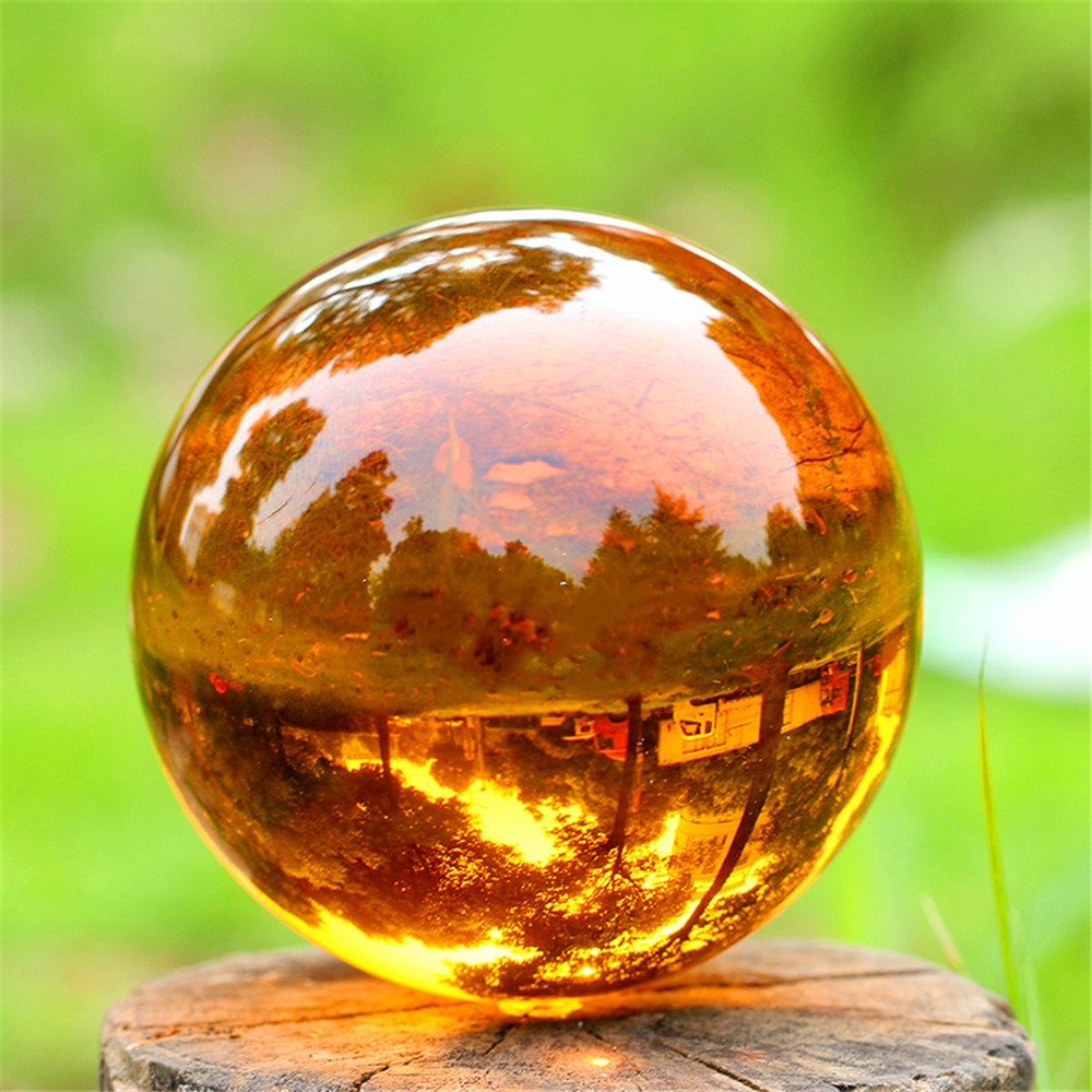 qianyue Bola de Cristal Ámbar Fotografía, Tierra, Cero, rasguño, Magia, Gema, Pelota, artesanías (80mm)