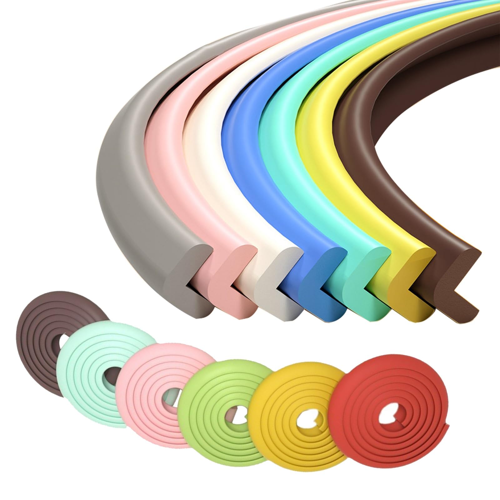 Parachoques de esquina de espuma - Protector de borde de mesa en forma de L - No tóxico y seguro de alta densidad - Parachoques de borde premium para escritorios(Red,20M)