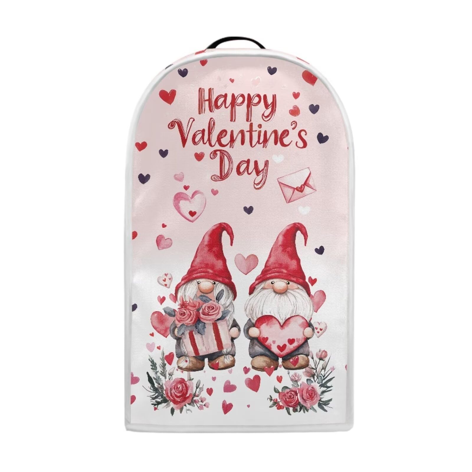 Hudotybom Valentine's Day Blender Cover Food Processor Cover with Top Handle Small Kitchen Appliance Covers Anti Fingerprint Coffee Maker Cover Valentine's Day Decoration