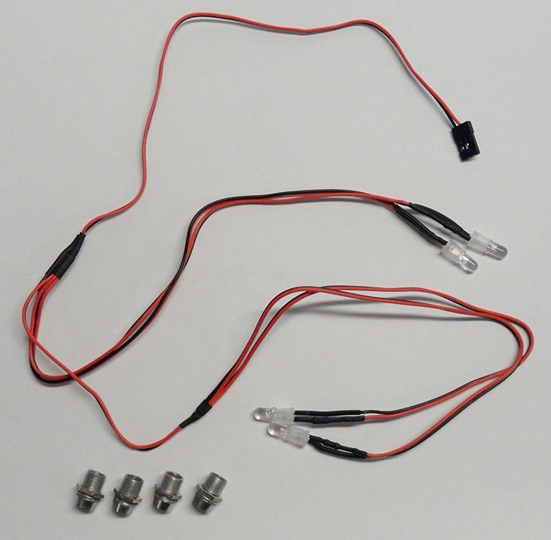 Apex RC Products 4 LED Headlight/Taillight Kit w/Bezels - Universal for 1/10 Scale RC Models 9012