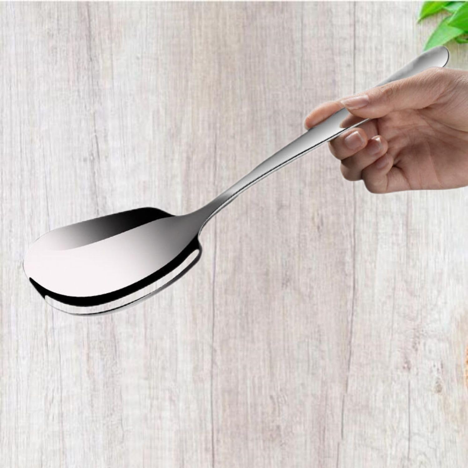 分餐勺304不锈钢公用勺子 Stainless Steel Long handled soup spoons，Spoons,Meal spoon 自助分菜勺大号 酒店餐厅大公勺食堂公勺 Household Cleaning，Kitchen Storage Essentials