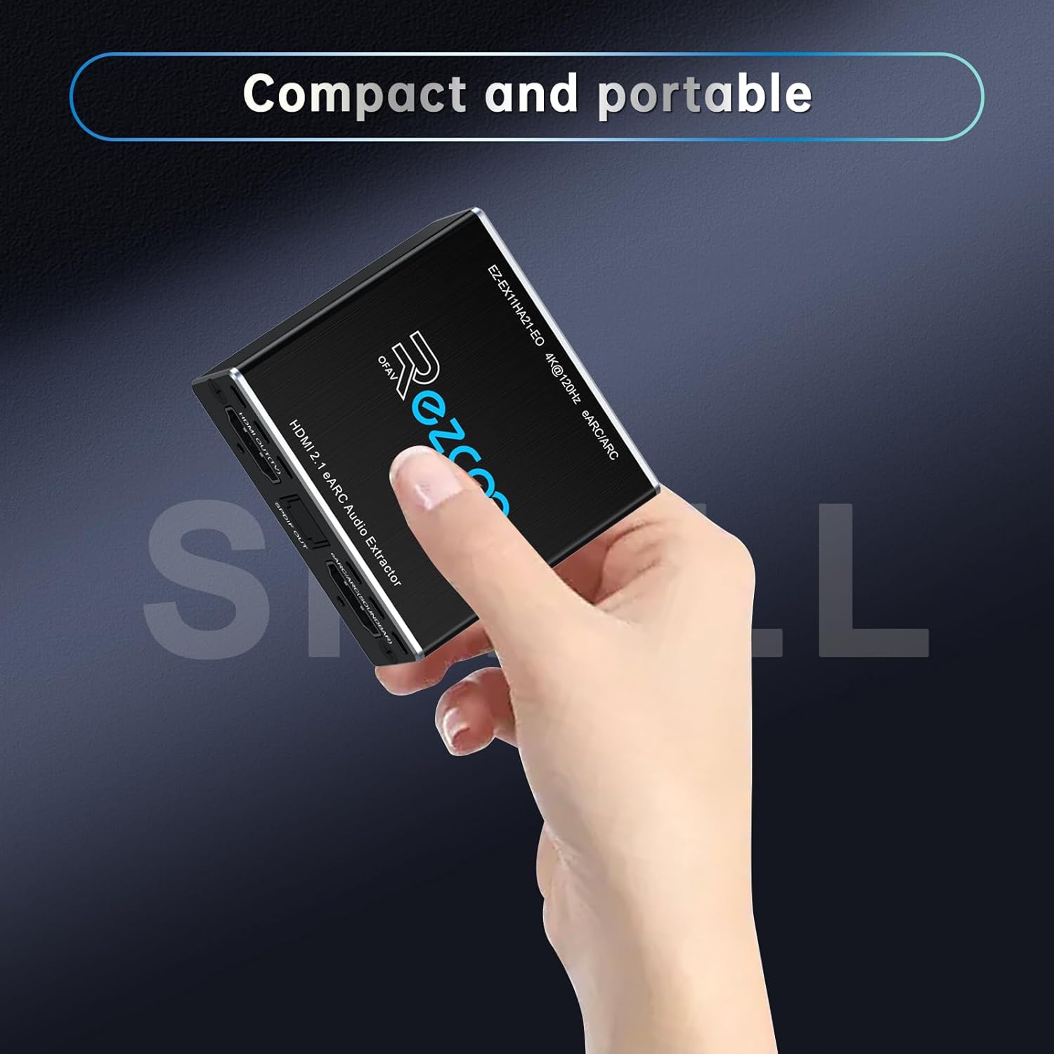 4K@120Hz HDMI 2.1 eARC Audio Extractor 1 in 1 Out Support VRR ALLM HDCP2.3 ARC eARC HDR CEC SPDlF Optical Audio Out Digital EDID for PS5 Xbox NVIDIA AMD