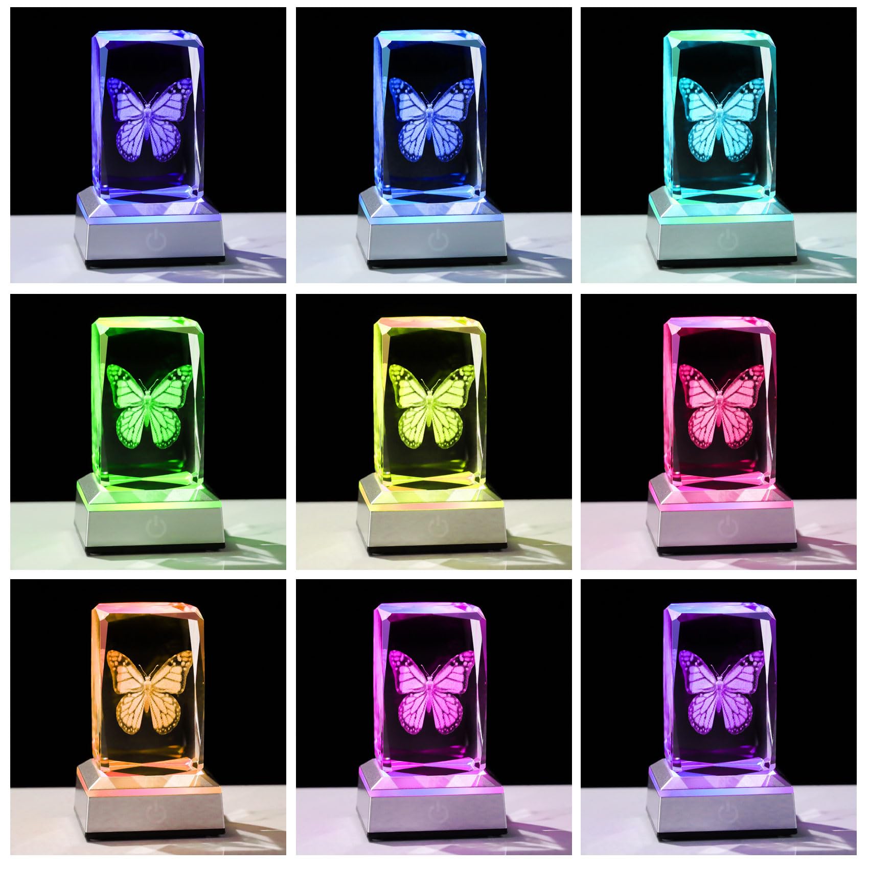 Regalos de cubo de cristal 3D para mujeres y hombres