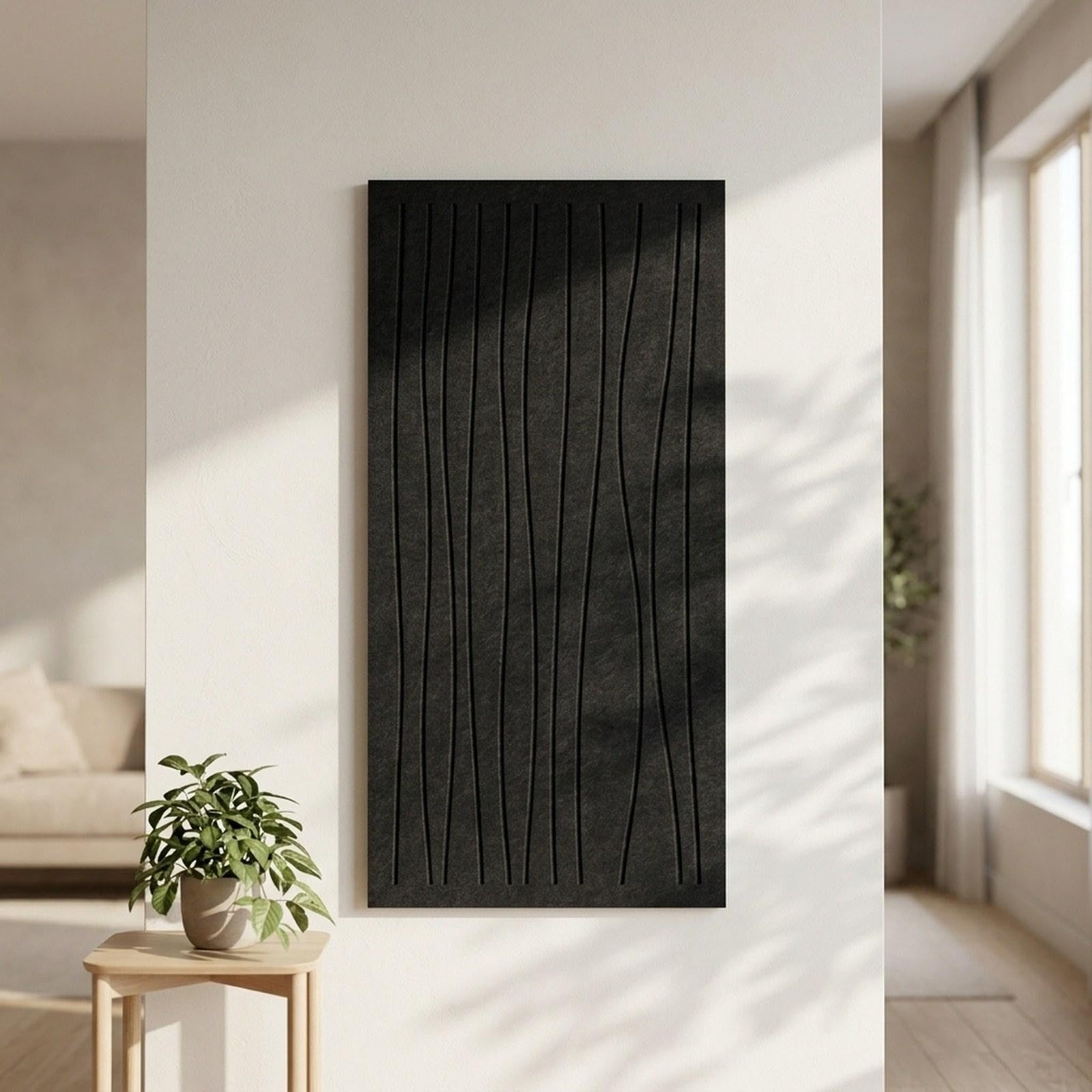 6 Pannelli Acustici Decorativi E Fonoassorbenti di Dimensioni 60 Cm X 30 Cm per La Riduzione Del Rumore Negli Ambienti, Nero