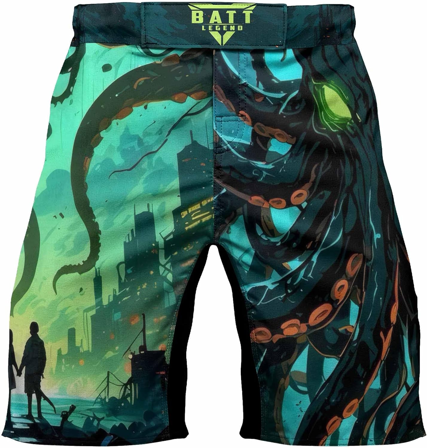 Octopus Men's MMA Fight Shorts – Jiu Jitsu Shorts for Men, BJJ Shorts, No Gi, Grappling, Kickboxing Training