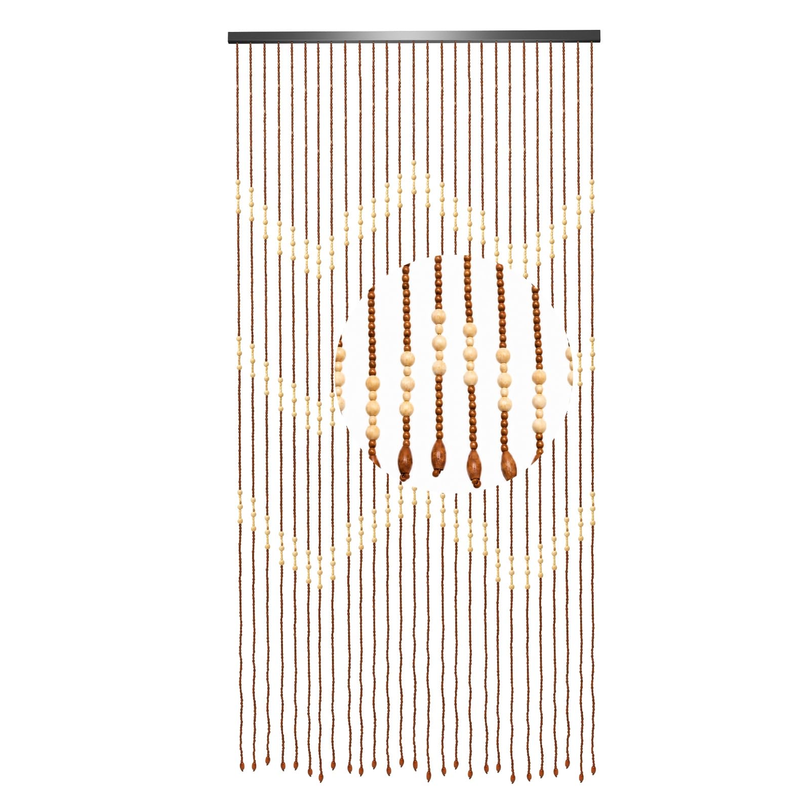 Tenda con perline, 90 x 175 cm, per porta del balcone, porta della cucina