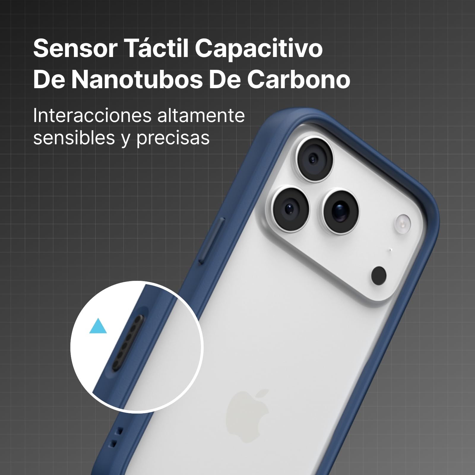 RhinoShield Funda Compatible con [iPhone 17 Pro]| Mod NX: Funda Protectora Modular sin Placa Trasera, diseño Delgado, a Prueba de Golpes con protección contra caídas de Grado Militar - Azul Marino