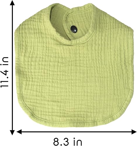 Miniatura 2 de Dormlony Baberos de muselina ultra suaves, elegantes y absorbentes, unisex, paquete de 6 baberos de algodón orgánico para babero y dentición